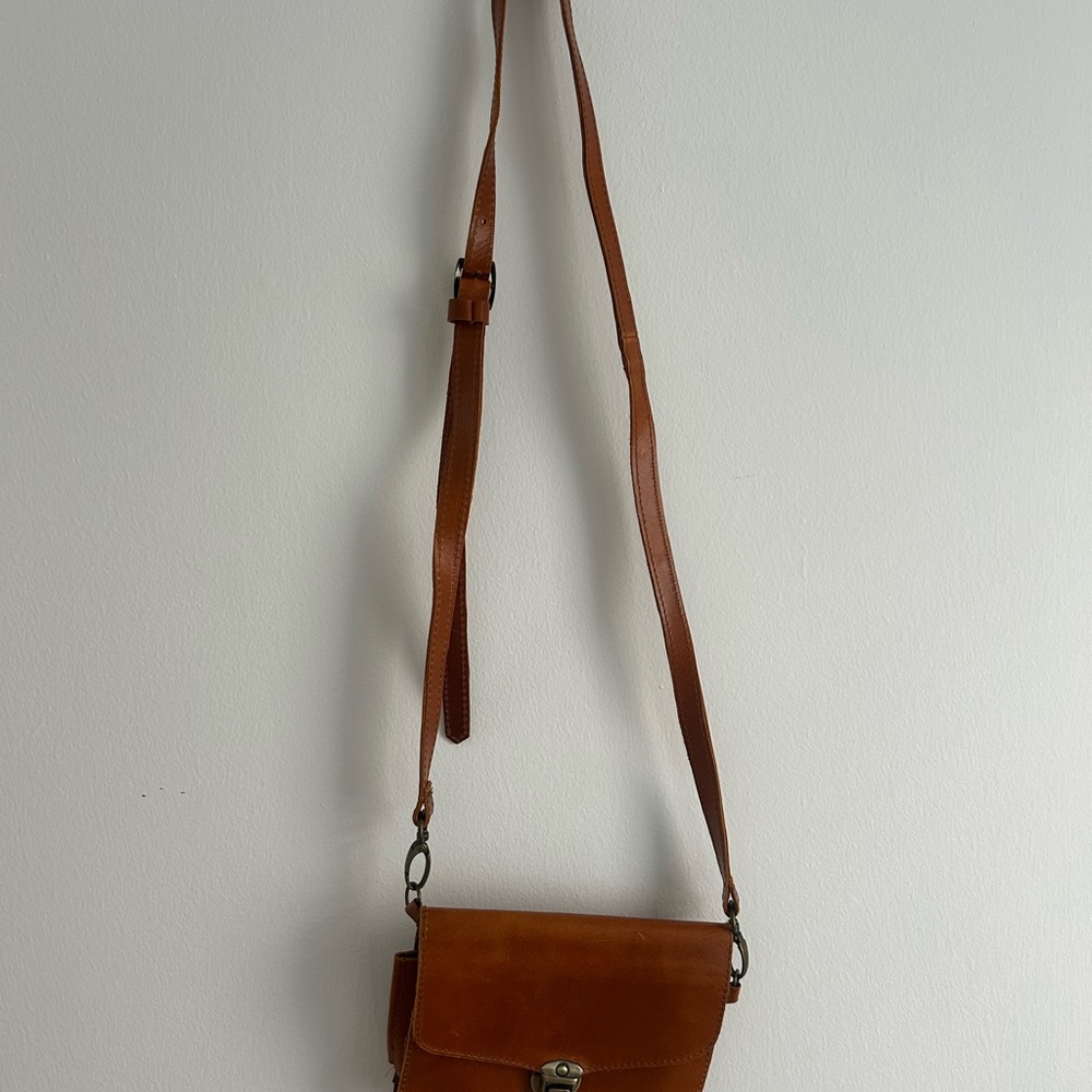 Brown Leather Crossbody Bag